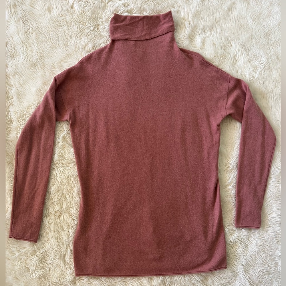 VINCE Wool/Cashmere Blend Turtleneck Knit Salmon Pullover Size M Retail $320